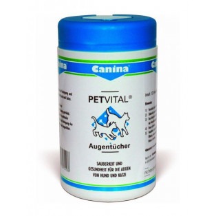 Petvital Augentucher. Салфетки для очистки и ухода за глазами для собак и кошек, 120 шт. Canina (Канина)