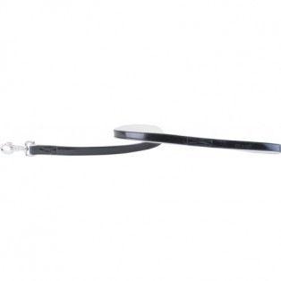 Поводок Collar BRILLIANCE из лакированной кожи, черно-белый, 1.8 х 122 см. Collar (Коллар)