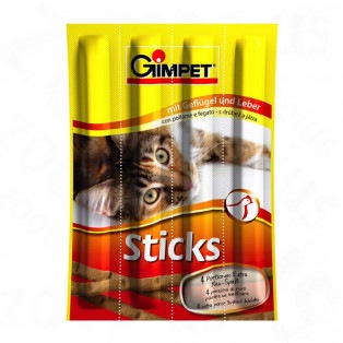 Sticks. Палочки-лакомство со вкусом птицы и печени для кошек, 4 шт. Gimpet (Джимпет)