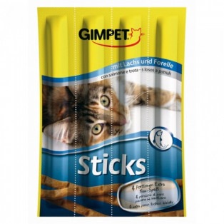 Sticks. Палочки-лакомство со вкусом лосося и форели для кошек, 4 шт. Gimpet (Джимпет)