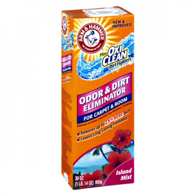Island Mist Carpet Odor Eliminator. Дезодорант для ковров в форме порошка Аромат Островов, 850 гр. Arm&Hammer (Арм энд Хаммер)