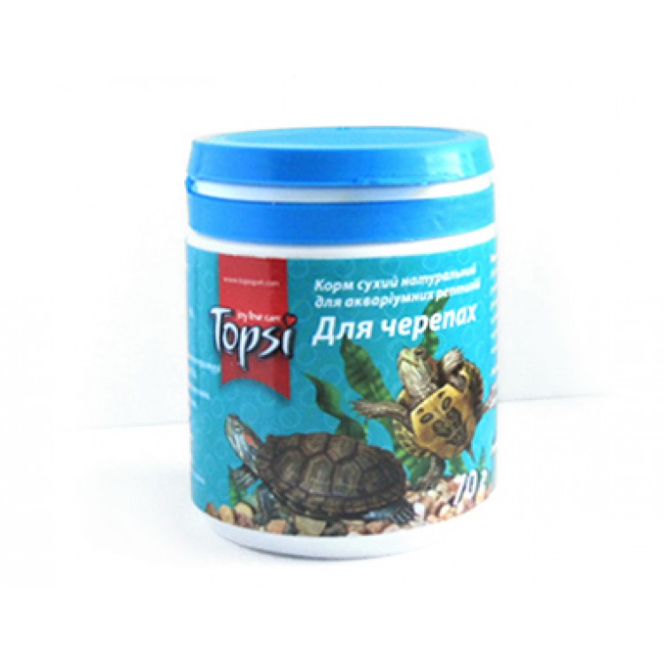 Корм для черепах, 70 г. ( банка). Корм сухой натуральный TM 'Topsi'