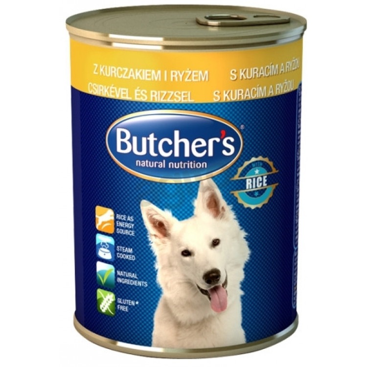 Butcher`s (Бутчерс). Консервы для собак с курицей и рисом, 390 гр
