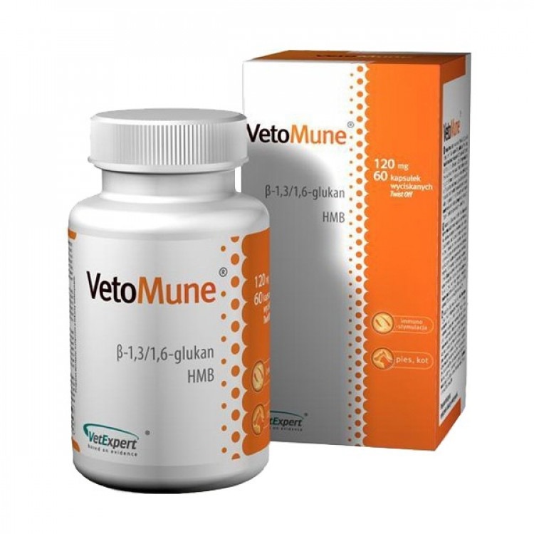VetoMune. Препарат для поддержания иммунитета у собак и кошек, 60 капсул. VetExper (ВетЭксперт)