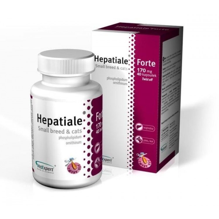Hepatiale Forte 170. Препарат для поддержания функций печени для собак мелких пород и кошек, 40 табл. VetExpert (ВетЭксперт)