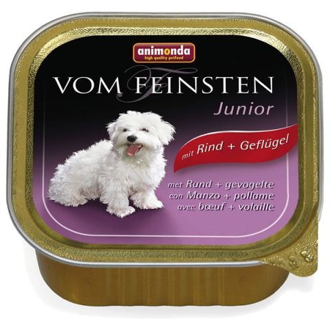 Animonda Vom Feinsten (Анимонда Вом Фейштн) Junior. Консервы для щенков с говядиной и птицей, 150 гр
