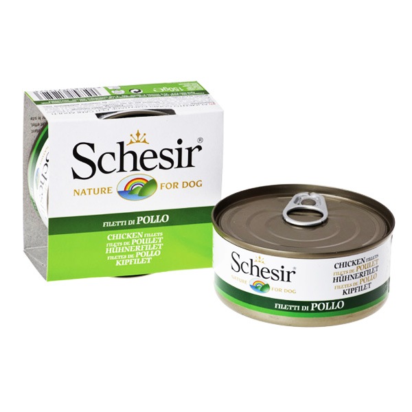 Schesir (Шезир) Dog. Консервы для собак с куриным филе, 150 гр