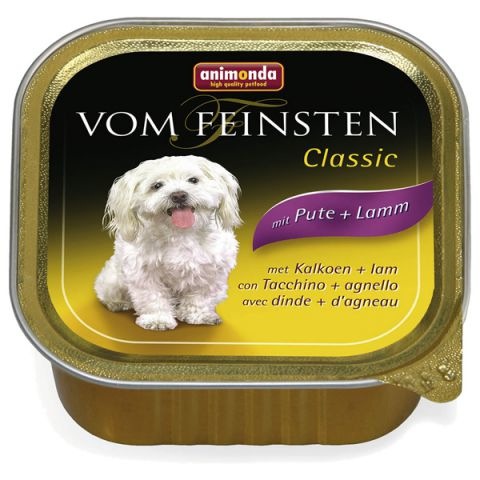 Animonda Vom Feinsten (Анимонда Вом Фейштн) Classic. Консервы для собак с индейкой и ягненком, 150 гр