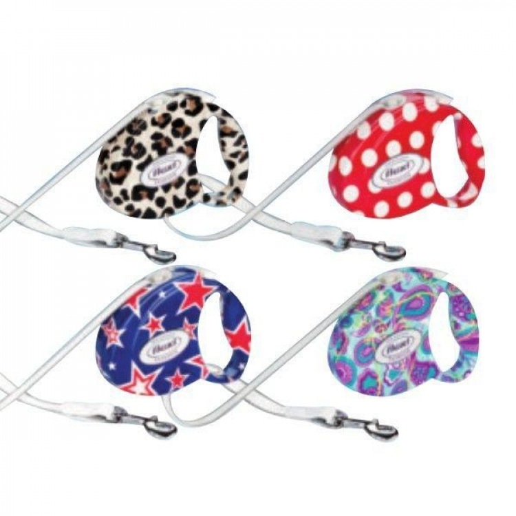 Поводок-рулетка Fashion Ladies M (5 м, лента, до 25 кг, Leopard). Flexi (Флекси)