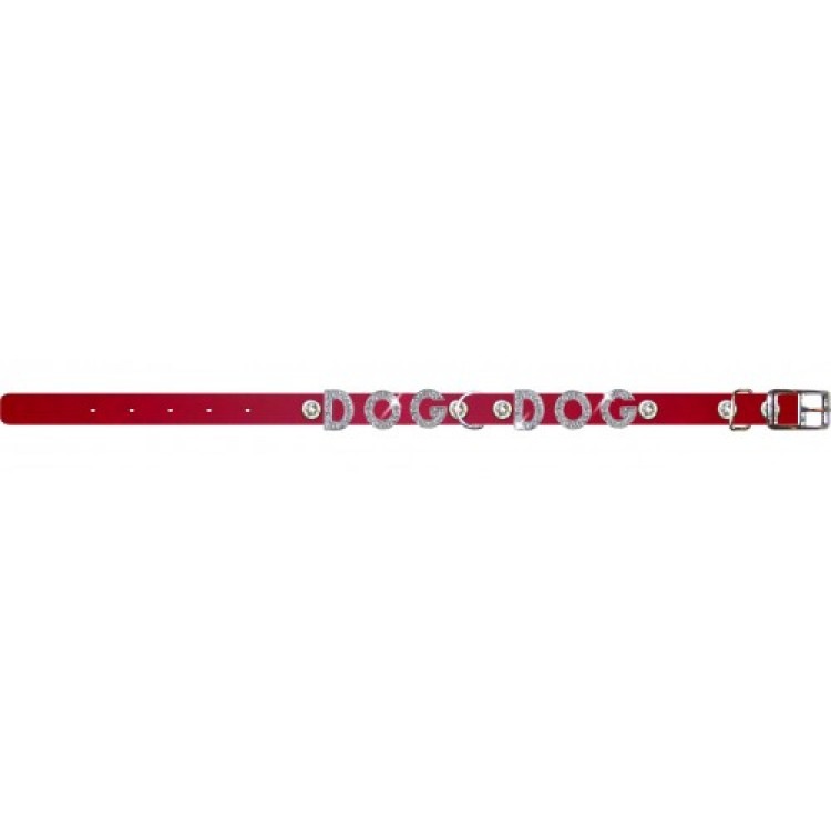 Ошейник Collar BRILLIANCE из лакированной кожи с украшением 