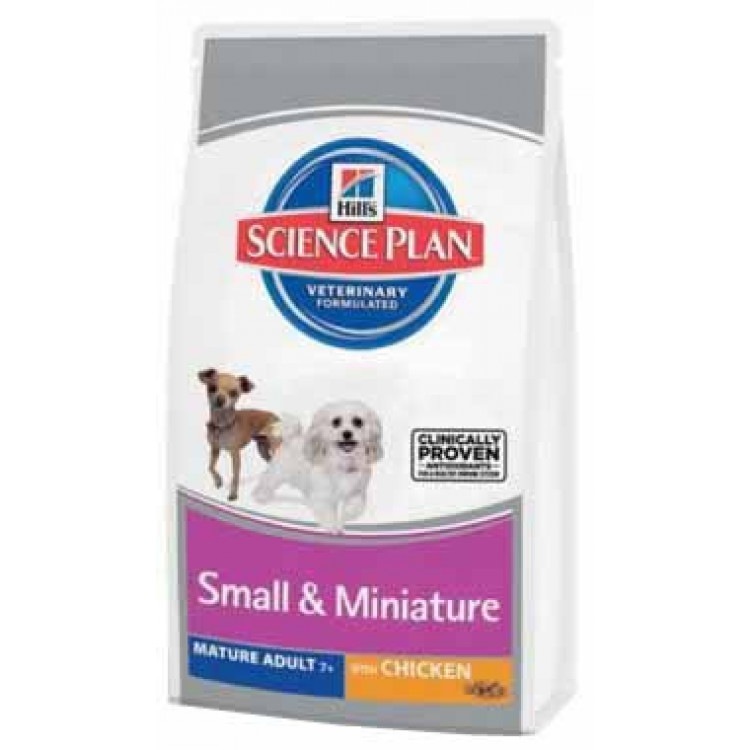 Hills (Хилс) Mature 7+ Small and Miniature. Сухой корм для собак миниатюрных пород старше 7 лет с курицей и индейкой, 1,5 кг