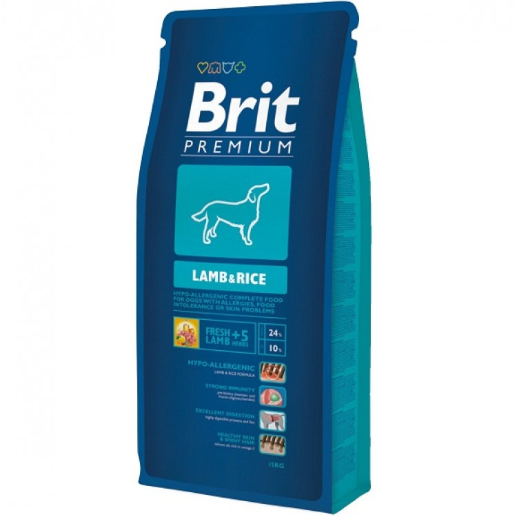 Brit Premium (Брит Премиум) Lamb and Rise. Сухой корм для взрослых собак с ягненком и рисом, 3 кг