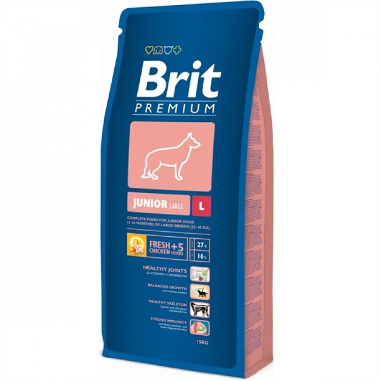 Brit Premium (Брит Премиум) Junior L. Сухой корм для щенков крупных пород, 3 кг