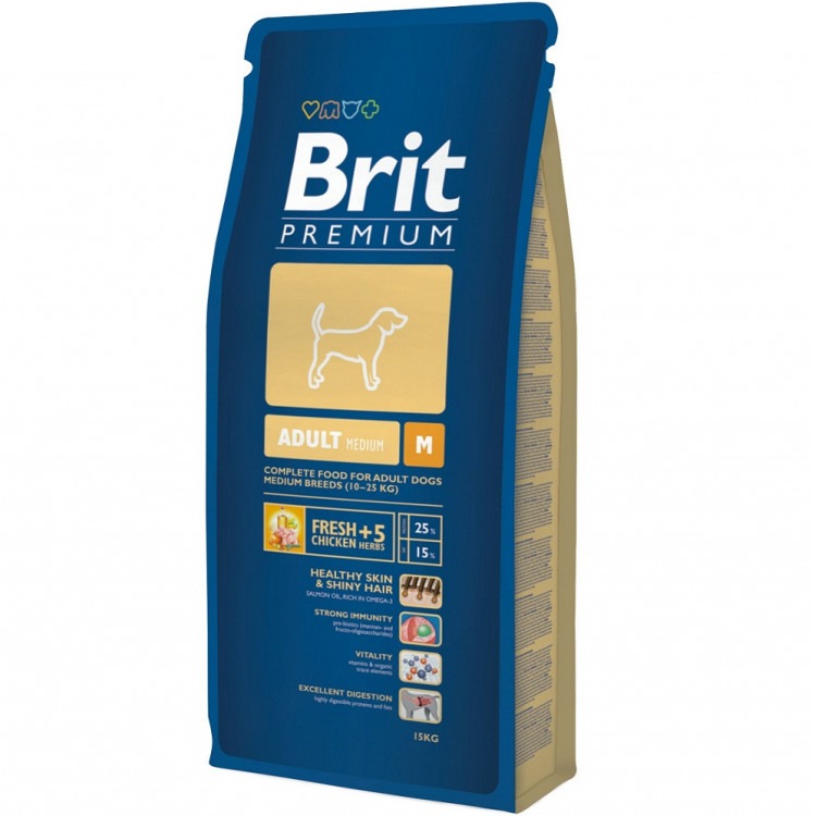 Brit Premium (Брит Премиум) Adult M. Сухой корм для взрослых собак средних пород, 3 кг