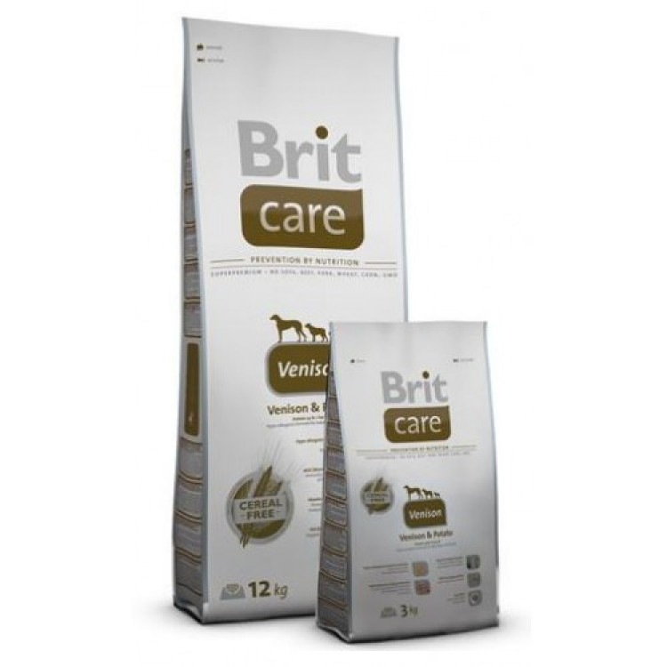 Brit Care (Брит Кеа) Venison and Potato. Сухой корм для взрослых собак всех пород с олениной, 3 кг