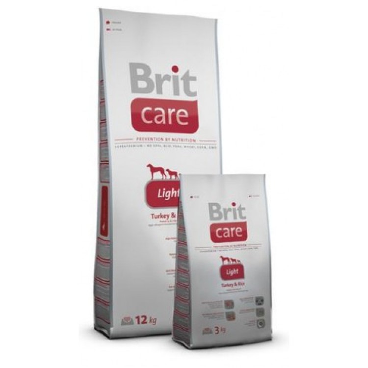 Brit Care (Брит Кеа) Light Turkey and Rice. Сухой корм для взрослых собак всех пород с избыточным весом, 3 кг