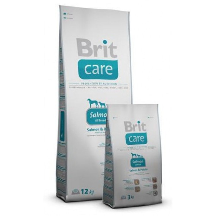 Brit Care (Брит Кеа) All Breed Salmon and Potato. Сухой корм для взрослых собак всех пород с лососем, 3 кг