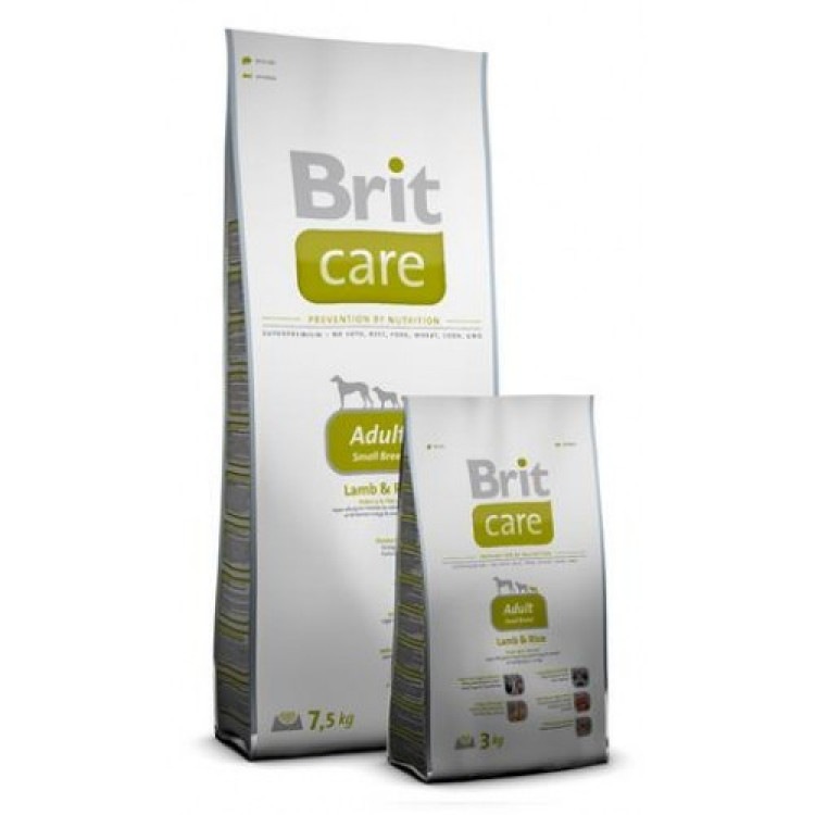 Brit Care (Брит Кеа) Adult Small Breed Lamb and Rice. Сухой корм для взрослых собак малых пород с ягненком и рисом, 3 кг
