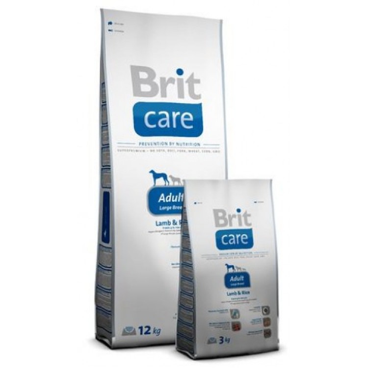 Brit Care (Брит Кеа) Adult Large Breed Lamb and Rice. Сухой корм для взрослых собак крупных пород с ягненком и рисом, 3 кг
