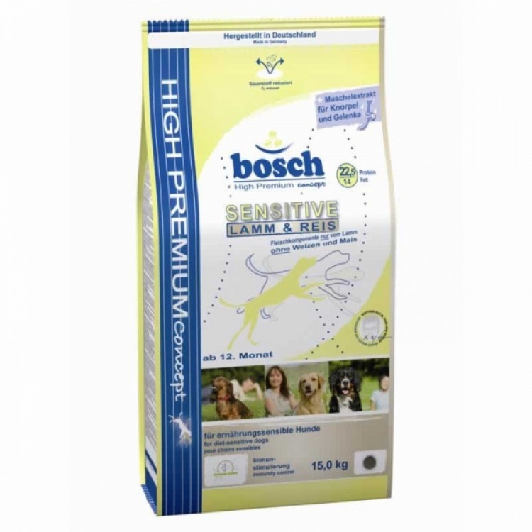 Bosch (Бош) Sensitive Lamb & Rice. Сухой корм для взрослых собак, склонным к аллергии с ягненком и рисом, 3 кг