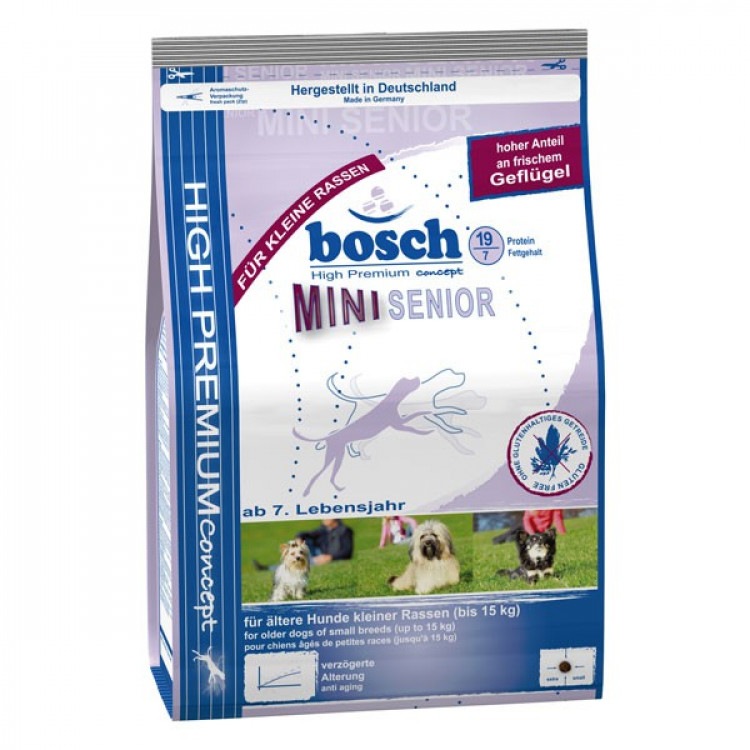 Bosch (Бош) Mini Senior. Сухой корм для стареющих собак малых пород, 2,5 кг