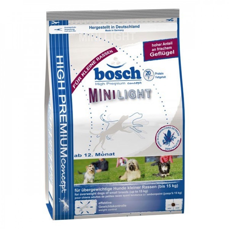 Bosch (Бош) Mini Light. Сухой корм для собак малых пород с избыточнм весом, 2,5 кг