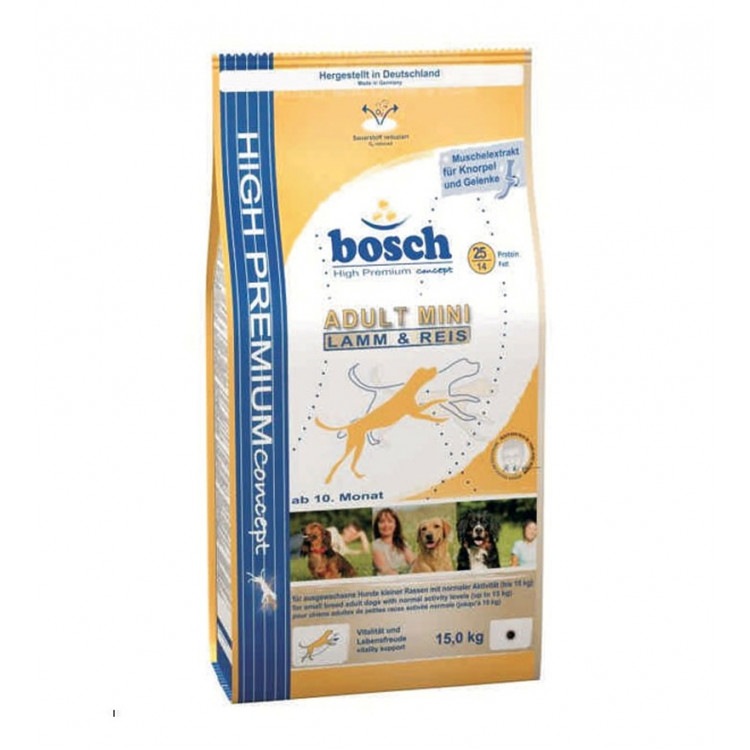 Bosch (Бош) Mini Adult Lamb & Rice. Сухой корм для взрослых собак малых пород с ягненком и рисом, 3 кг