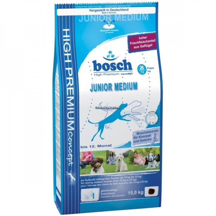Bosch (Бош) Junior Medium. Сухой корм для щенков средних пород, 3 кг