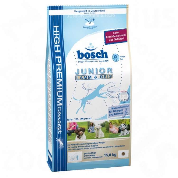 Bosch (Бош) Junior Lamb & Rice. Сухой корм для щенков с чувствительным пищеварением, 3 кг