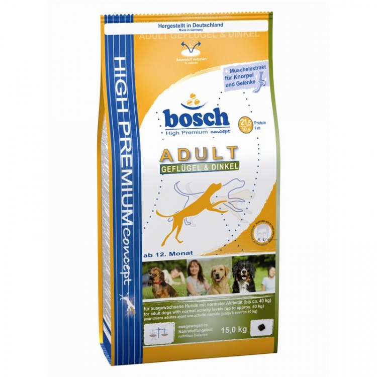 Bosch (Бош) Adult Poultry & Spelt. Сухой корм для взрослых собак с птицей и спельтой, 3 кг