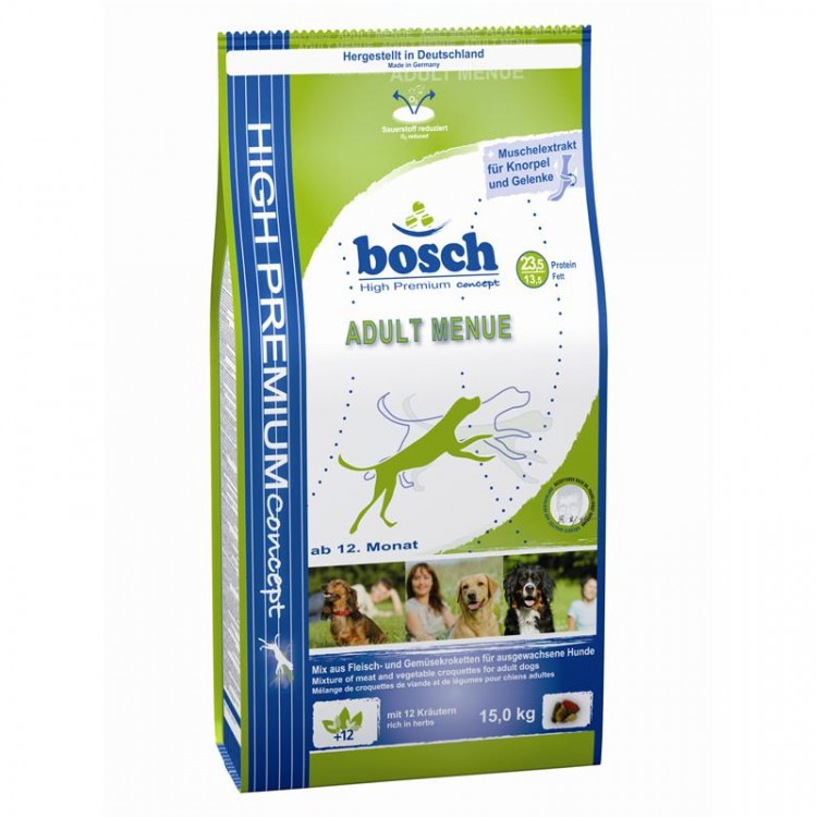 Bosch (Бош) Adult Menu. Сухой корм для взрослых собак со средним и повышенным уровнем активности, 3 кг