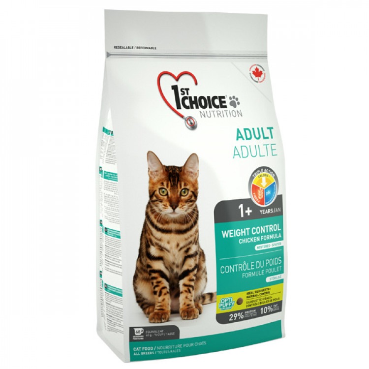 1st Choice (Фест Чойс) Weight Control. Сухой корм для кастрированных и склонных к полноте котов и кошек, 0,350 кг
