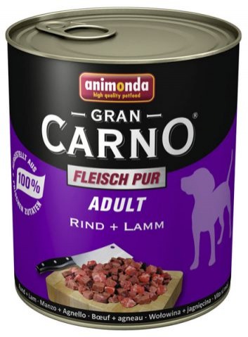 Animonda Gran Carno (Анимонда Гран Карно) Adult. Консервы для собак с говядиной и ягненком, 800 гр