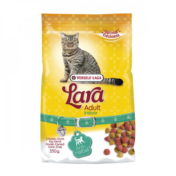 Lara Indoor Сухой корм для котов с профилактикой выведения шерсти 350гр