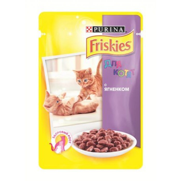 Friskies (Фрискас). Консервы для котят с ягненком в подливе, 100 г