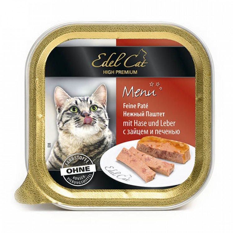 Edel Cat (Эдель Кэт). Нежный паштет с зайцем и печенью, 100 гр