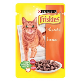 Friskies (Фрискас). Консервы для кошек с курицей в подливе, 100 г