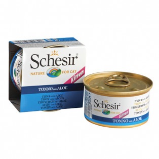 Schesir (Шезир) Kitten. Консервы для котят с тунцом и алое, 85 гр