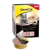 Gim Cat Pate Deluxe (Джимкэт Пейт Делюкс). Консервы для кошек с печенью, 5 шт. х 21 гр