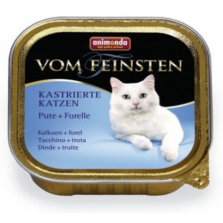 Animonda Vom Feinsten (Анимонда Вом Фейштн) Kastrierte Katzen. Консервы для стерилизованных кошек с индейкой и форелью, 100 гр
