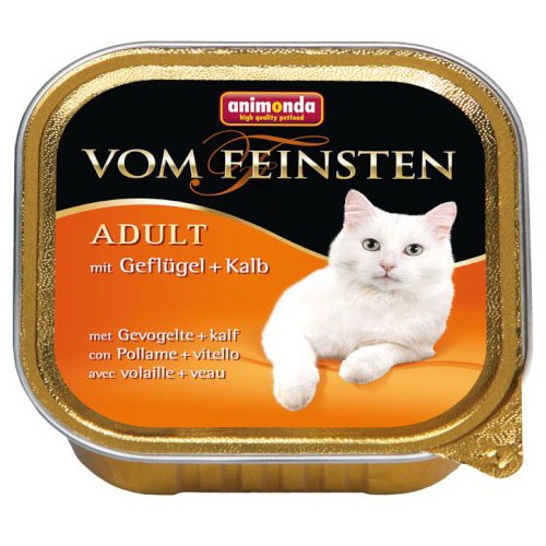 Animonda Vom Feinsten (Анимонда Вом Фейштн) Adult. Консервы для кошек с говядиной и птицей, 100 гр