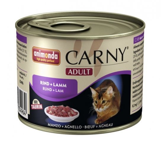 Animonda Carny (Анимонда Карни) Adult. Консервы для кошек с говядиной и ягненком, 200 гр