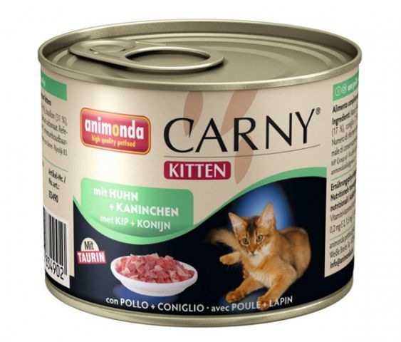 Animonda Carny (Анимонда Карни) Kitten. Консервы для котят с курицей и кроликом, 200 гр