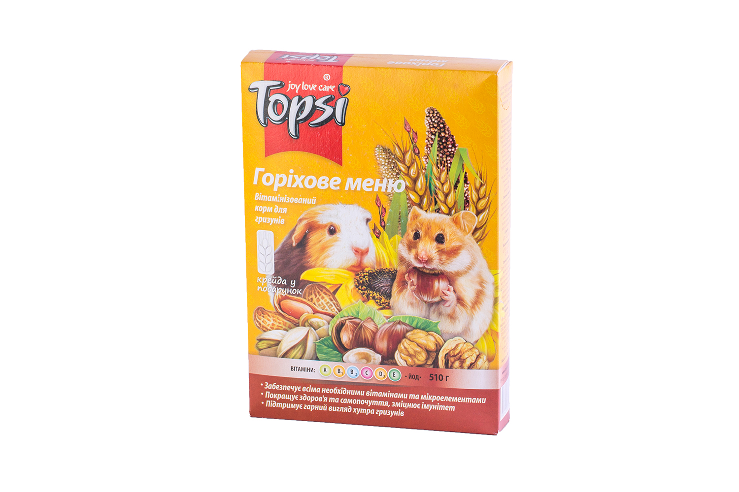 Ореховое меню, 510г. Корм для грызунов TM 'Topsi'