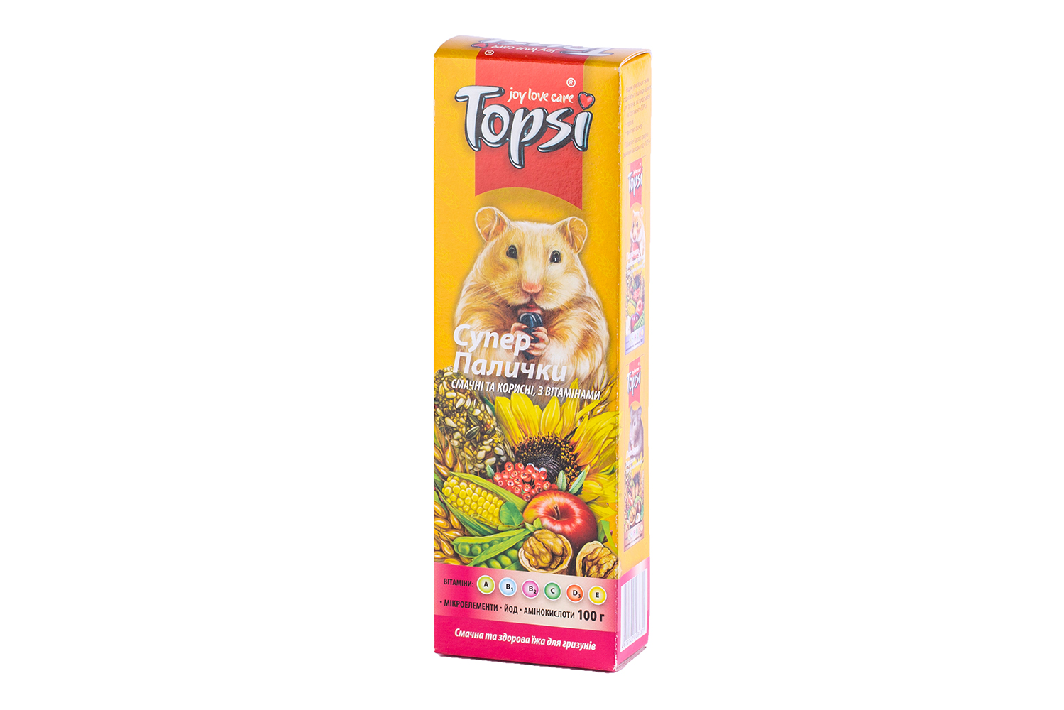 Супер палочки, 100г. Десерт для грызунов TM 'Topsi'