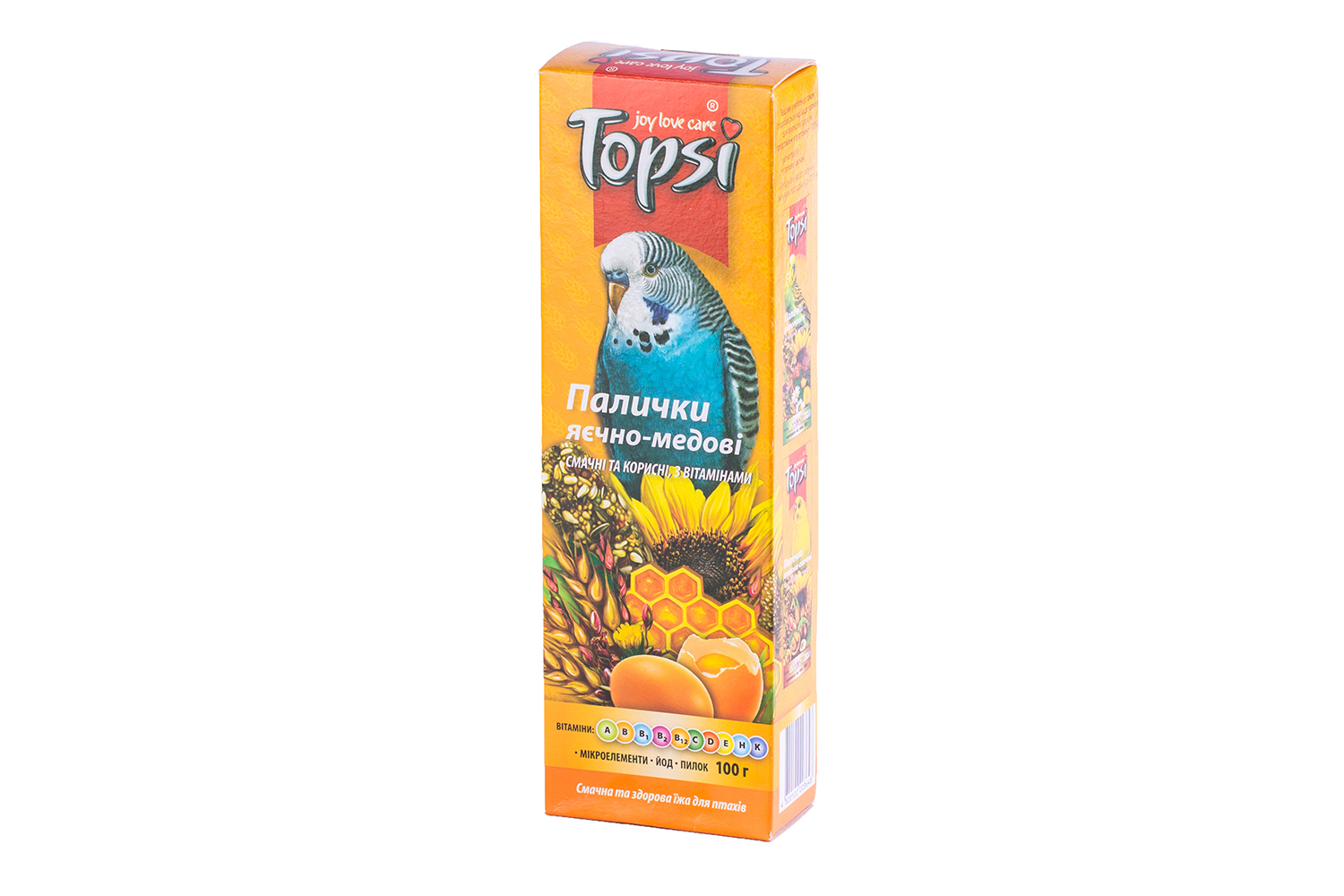 Супер палочки яично-медовые, 100 г. Десерт для попугаев TM 'Topsi'