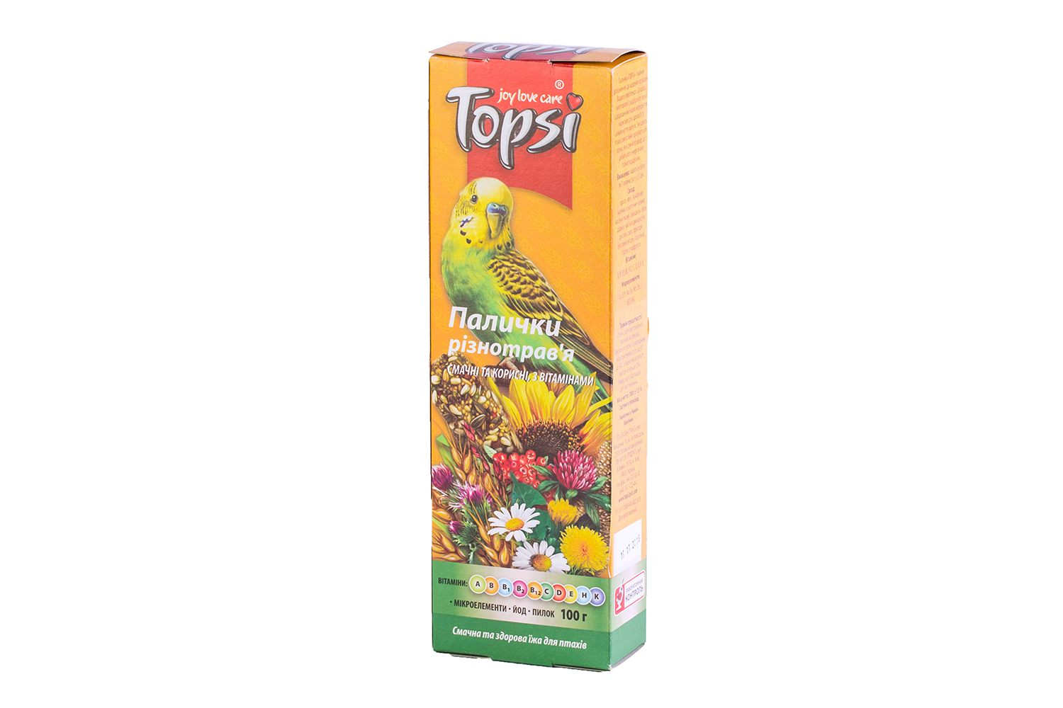 Палочки разнотравье для попугаев, 100 г. TM 'Topsi'
