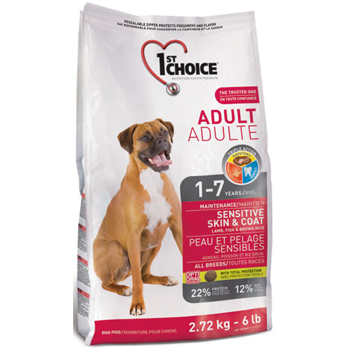 1st Choice (ФестЧойс) Adult Sensitive Lamb and Fish. Сухой корм для взрослых собак всех пород, склонных к аллергии с ягненком и рыбой, 2,72 кг