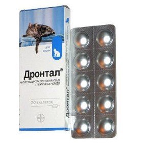 Дронтал. Антигельминтный препарат широкого спектра действия для кошек. Bayer (Байер)