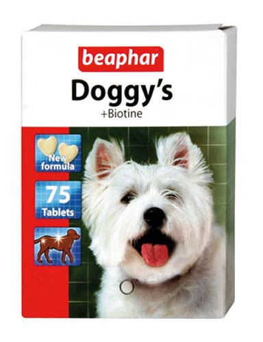 Beaphar (Бифар) Doggys Biotine Витаминная добавка для собак c биотином 75 табл